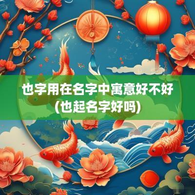 也字用在名字中寓意好不好(也起名字好吗)