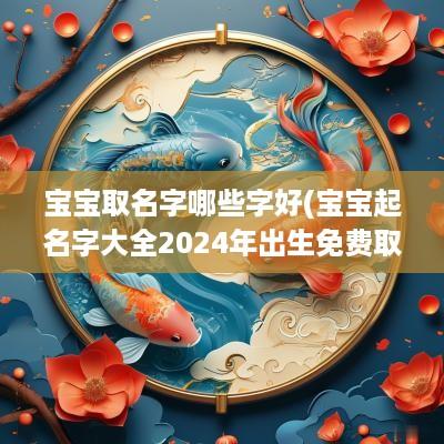 宝宝取名字哪些字好(宝宝起名字大全2025年出生免费取名)