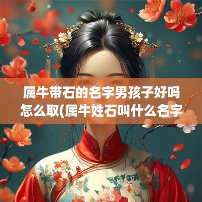 属牛带石的名字男孩子好吗怎么取(属牛姓石叫什么名字好)