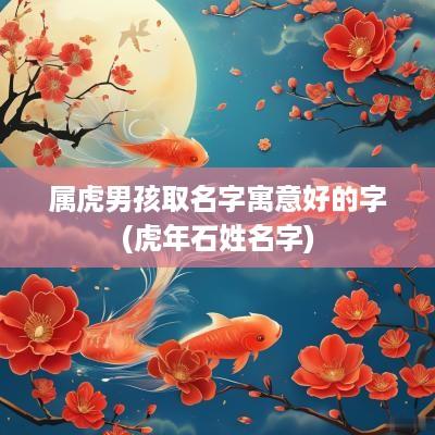 属虎男孩取名字寓意好的字(蛇年石姓名字)