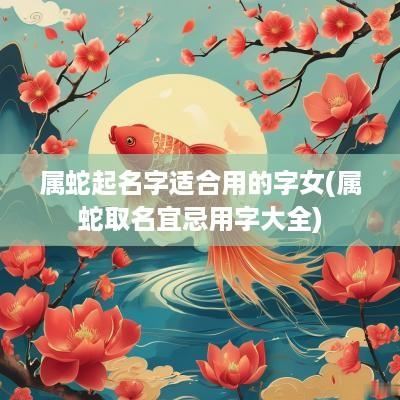 属蛇起名字适合用的字女(属蛇取名宜忌用字大全)