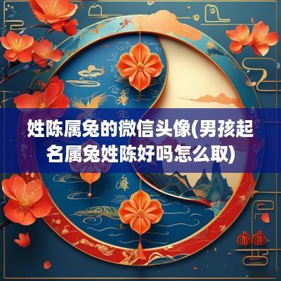 姓陈属兔的微信头像(男孩起名属兔姓陈好吗怎么取)