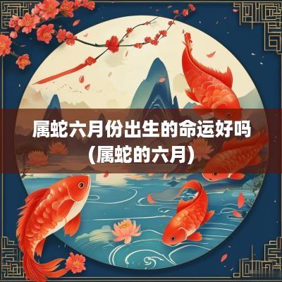 属蛇六月份出生的命运好吗(属蛇的六月)