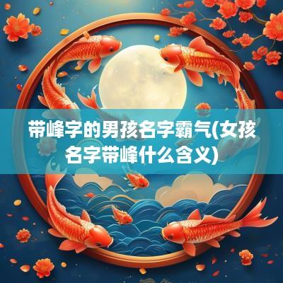 带峰字的男孩名字霸气(女孩名字带峰什么含义)