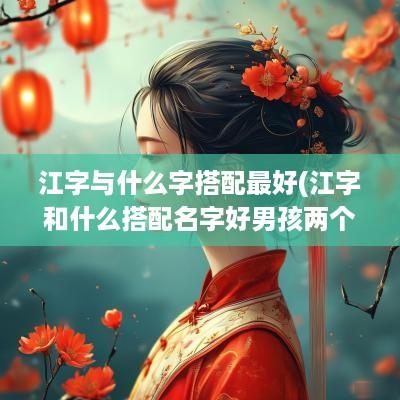 江字与什么字搭配最好(江字和什么搭配名字好男孩两个字)