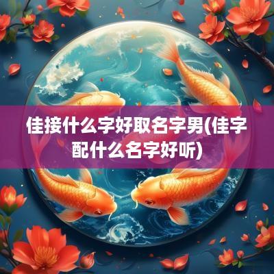 佳接什么字好取名字男(佳字配什么名字好听)