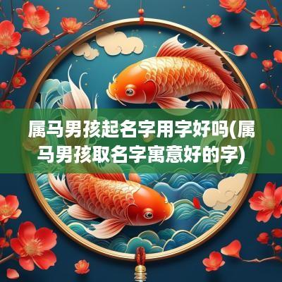 属马男孩起名字用字好吗(属马男孩取名字寓意好的字)
