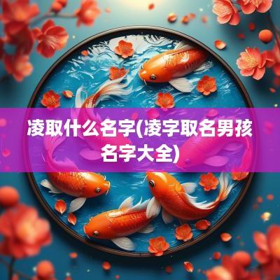 凌取什么名字(凌字取名男孩名字大全)