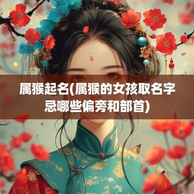 属猴起名(属猴的女孩取名字忌哪些偏旁和部首)