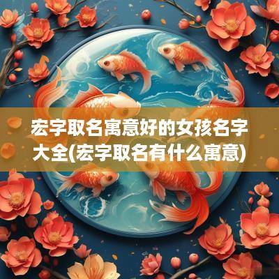 宏字取名寓意好的女孩名字大全(宏字取名有什么寓意)