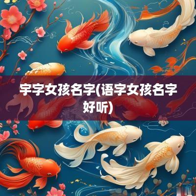 宇字女孩名字(语字女孩名字好听)
