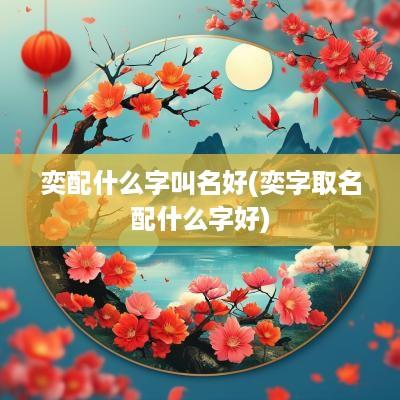 奕配什么字叫名好(奕字取名配什么字好)