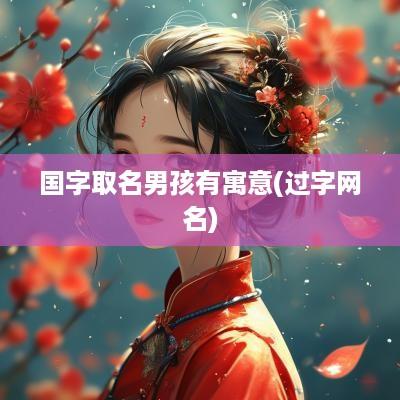 国字取名男孩有寓意(过字网名) 国字取名男孩有寓意(过字网名)