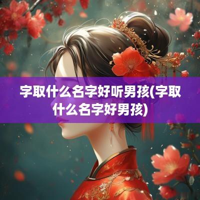 字取什么名字好听男孩(字取什么名字好男孩)