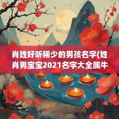 肖姓好听稀少的男孩名字(姓肖男宝宝2025名字大全属牛)