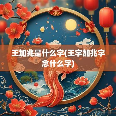 王加兆是什么字(王字加兆字念什么字)