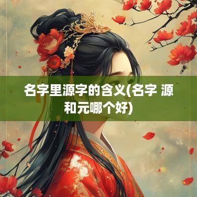 名字里源字的含义(名字 源和元哪个好)