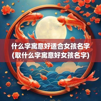 什么字寓意好适合女孩名字(取什么字寓意好女孩名字)