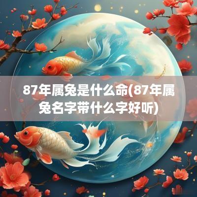 87年属兔是什么命(87年属兔名字带什么字好听)
