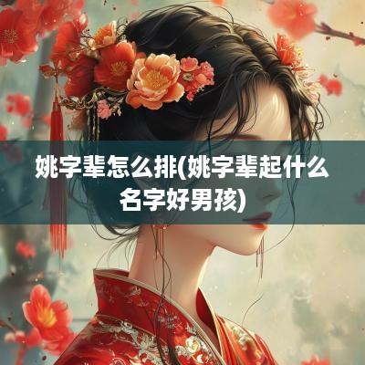 姚字辈怎么排(姚字辈起什么名字好男孩)