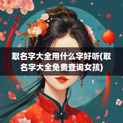 取名字大全用什么字好听(取名字大全免费查询女孩)