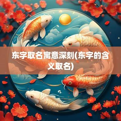 东字取名寓意深刻(东字的含义取名)