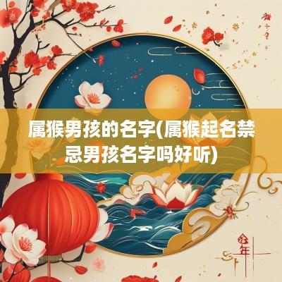 属猴男孩的名字(属猴起名禁忌男孩名字吗好听)