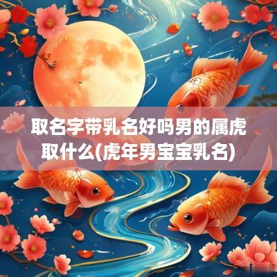 取名字带乳名好吗男的属虎取什么(蛇年男宝宝乳名)