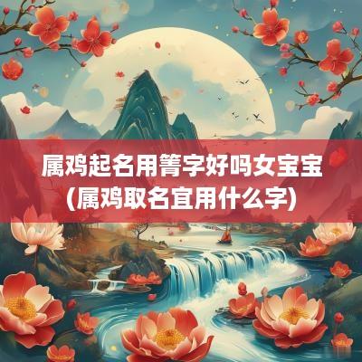属鸡起名用箐字好吗女宝宝(属鸡取名宜用什么字)
