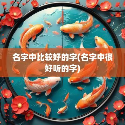名字中比较好的字(名字中很好听的字)
