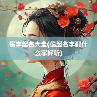 侯字起名大全(侯起名字配什么字好听)