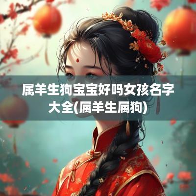 属羊生狗宝宝好吗女孩名字大全(属羊生属狗)
