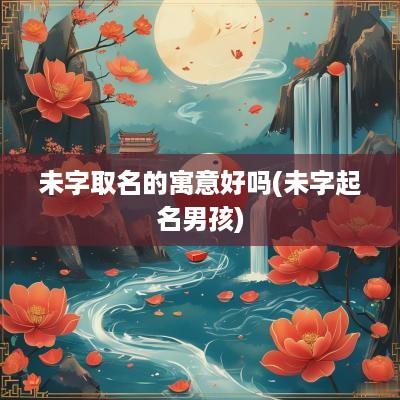 未字取名的寓意好吗(未字起名男孩)