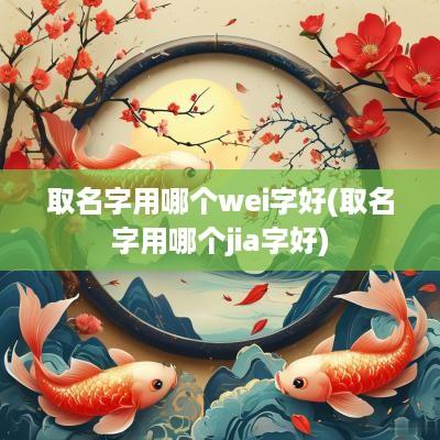 取名字用哪个wei字好(取名字用哪个jia字好)