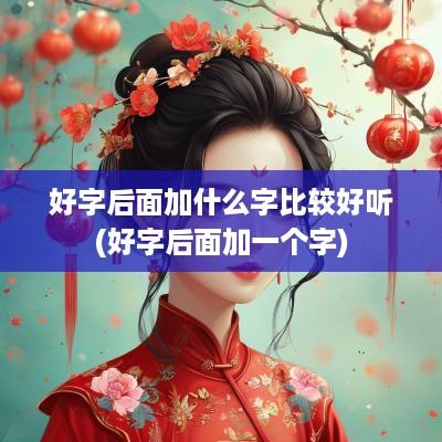 好字后面加什么字比较好听(好字后面加一个字)
