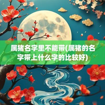 属猪名字里不能带(属猪的名字带上什么字的比较好)