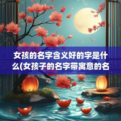女孩的名字含义好的字是什么(女孩子的名字带寓意的名字表)