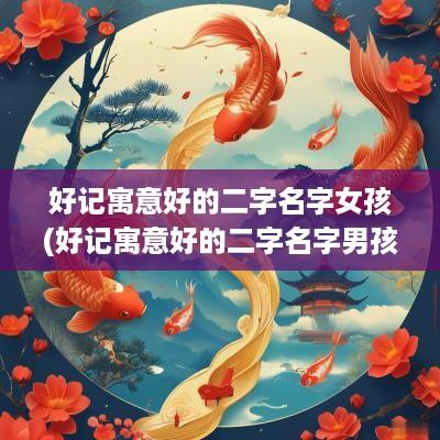 好记寓意好的二字名字女孩(好记寓意好的二字名字男孩)