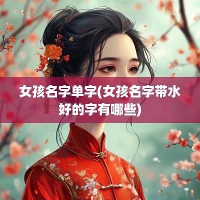女孩名字单字(女孩名字带水好的字有哪些)