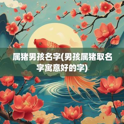 属猪男孩名字(男孩属猪取名字寓意好的字)
