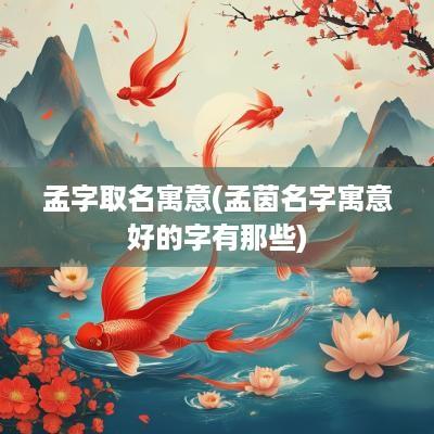 孟字取名寓意(孟茵名字寓意好的字有那些)