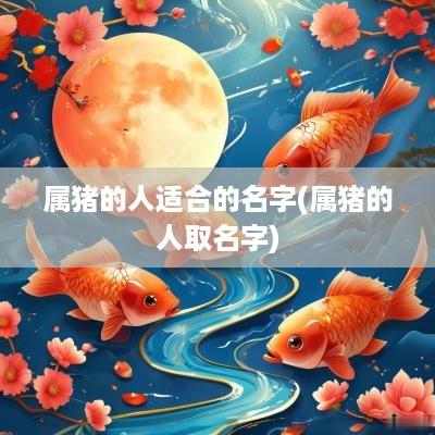 属猪的人适合的名字(属猪的人取名字)