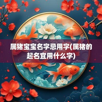 属猪宝宝名字忌用字(属猪的起名宜用什么字)