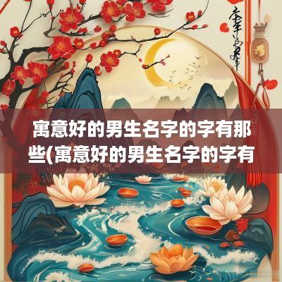 寓意好的男生名字的字有那些(寓意好的男生名字的字有哪些)
