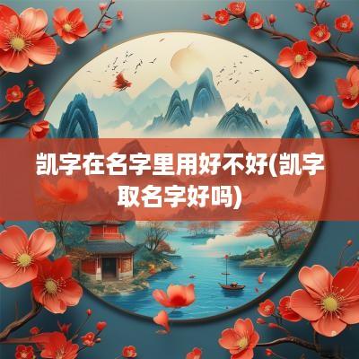 凯字在名字里用好不好(凯字取名字好吗)