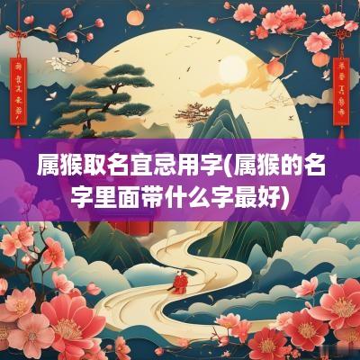 属猴取名宜忌用字(属猴的名字里面带什么字最好)