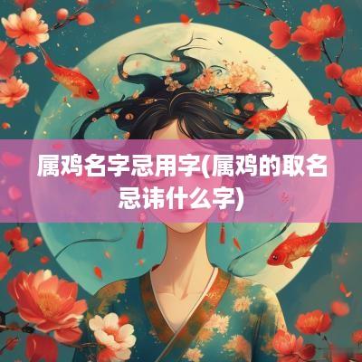 属鸡名字忌用字(属鸡的取名忌讳什么字)