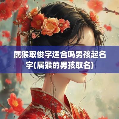 属猴取俊字适合吗男孩起名字(属猴的男孩取名)