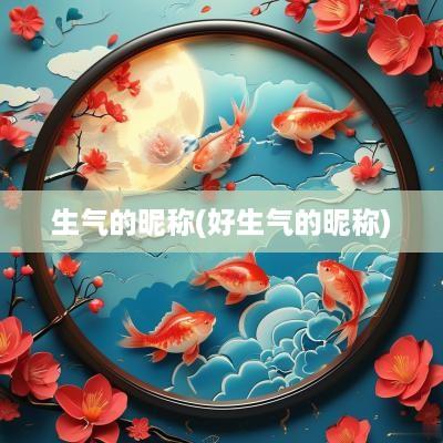 生气的昵称(好生气的昵称)