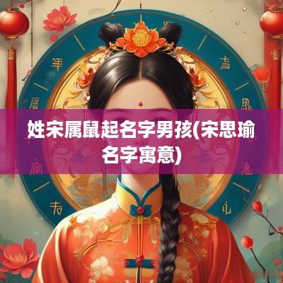 姓宋属鼠起名字男孩(宋思瑜名字寓意)